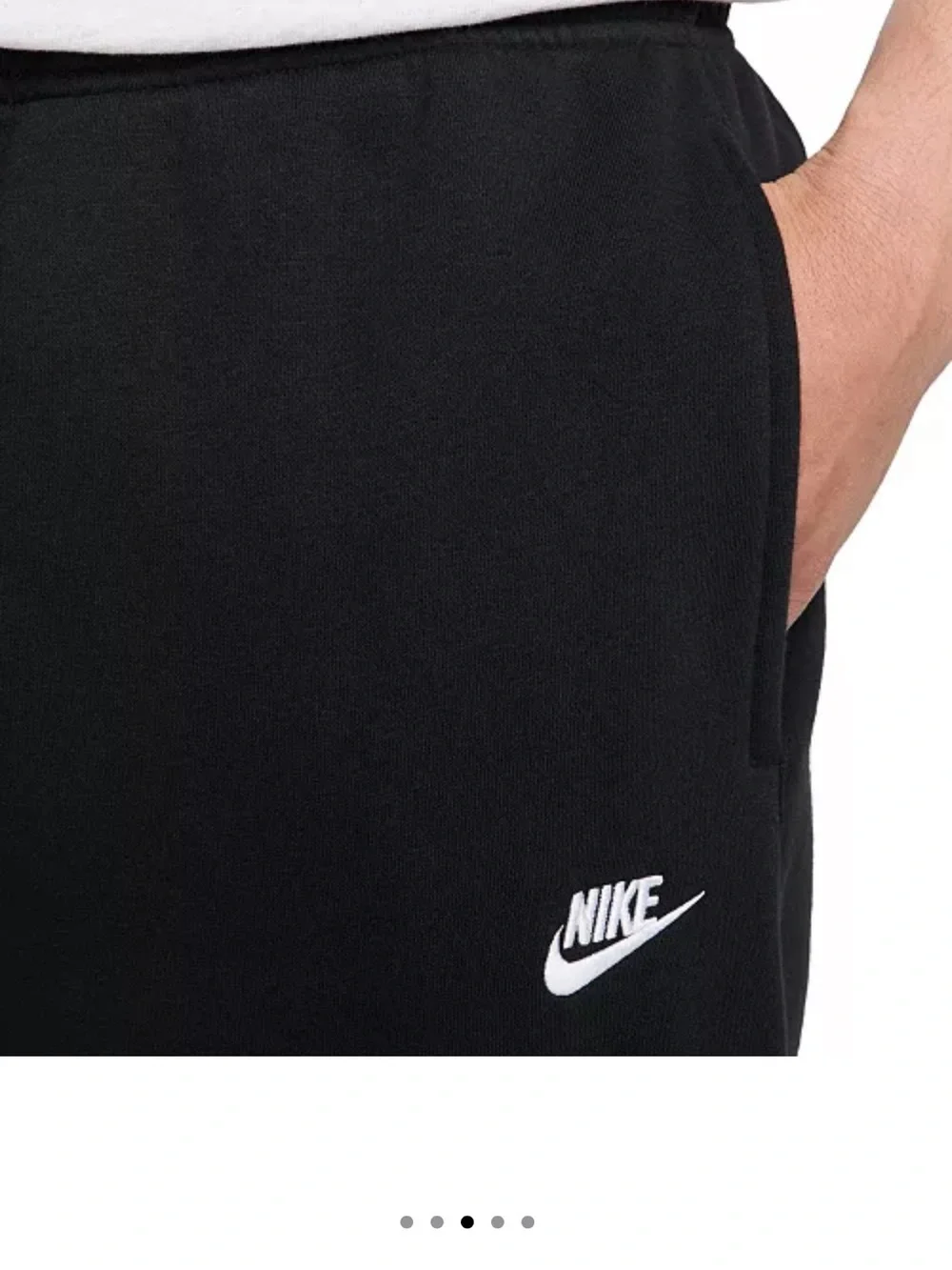 Nike Black Men's Fleece Joggers with Drawcord